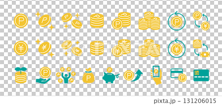 Point coin and money icon set (investment, savings, credit card reward points, point conversion) Point coin and money icon set (investment, savings, credit card reward points, point conversion) 131206015