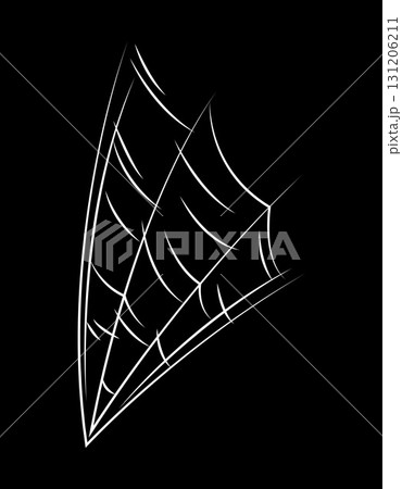 Spider web for Halloween. White hand drawn illustration. Spider web for Halloween. White hand drawn illustration. 131206211