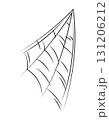 Spider web for Halloween. Black hand drawn illustration. 131206212