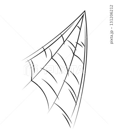 Spider web for Halloween. Black hand drawn illustration. Spider web for Halloween. Black hand drawn illustration. 131206212