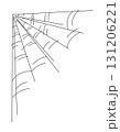 Doodle web for Halloween. Black hand drawn illustration. 131206221