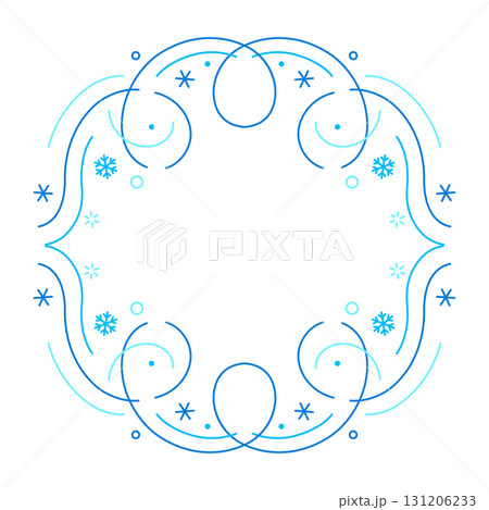 Winter linear frame. Holiday filigree background with snowflakes. Winter linear frame. Holiday filigree background with snowflakes. 131206233