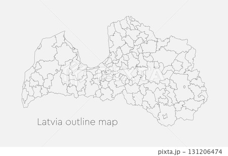 Vector map of country Latvia divided on regions 131206474