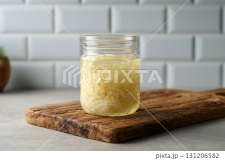 Fermented sauerkraut in a Jar 131206582