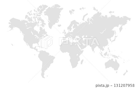 World map isolated on white background. 131207958