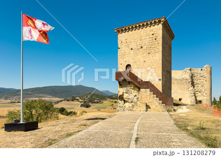 Scenic view of the Castle of Santa Gadea del Cid, famous touristic destination in Burgos province Scenic view of the Castle of Santa Gadea del Cid, famous touristic destination in Burgos province 131208279