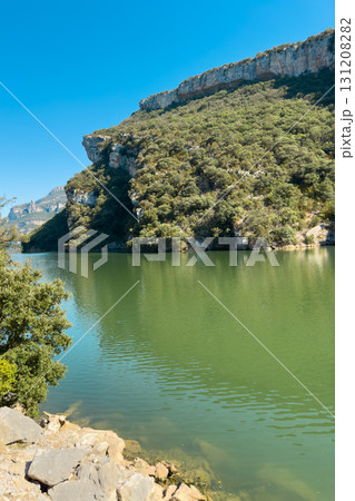 Scenic view of the Sobron Reservoir on the Ebro River, located between Alava and Burgos, Spain Scenic view of the Sobron Reservoir on the Ebro River, located between Alava and Burgos, Spain 131208282