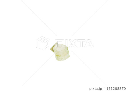 green tourmaline mineral stone macro on white background green tourmaline mineral stone macro on white background 131208870
