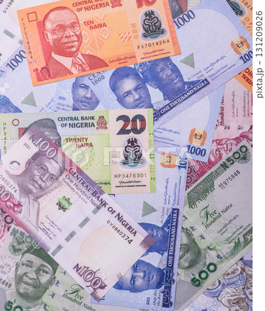 Nigeria money, naira, paper banknotes, cash. Nigerian money 131209026