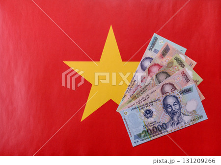 Vietnam money, dong, paper banknotes, cash. Vietnamese money 131209266