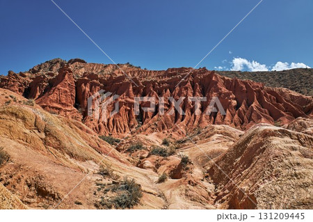 Fairy Tale Canyon, Kyrgyzstan travel destination, tourist location.  131209445