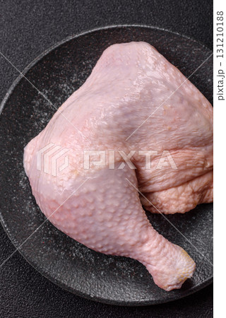 Chicken raw leg or quarter, fresh meat for cooking on barbecue. Chicken quarter Chicken raw leg or quarter, fresh meat for cooking on barbecue. Chicken quarter 131210188