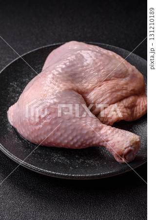 Chicken raw leg or quarter, fresh meat for cooking on barbecue. Chicken quarter Chicken raw leg or quarter, fresh meat for cooking on barbecue. Chicken quarter 131210189