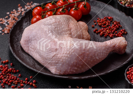 Chicken raw leg or quarter, fresh meat for cooking on barbecue. Chicken quarter 131210220