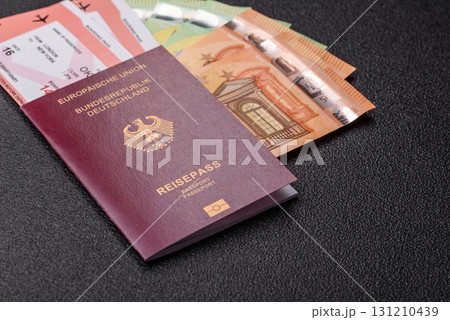 German passport, German document for travelling, border crossing 131210439