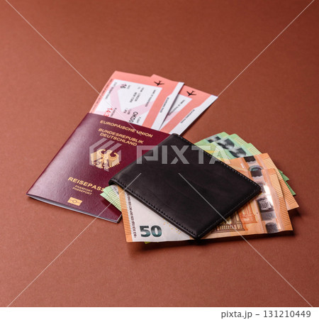 German passport, German document for travelling, border crossing 131210449