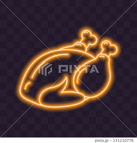 Roasted Turkey Sticker Icon Pictogram Minimalistic Glowing Neon Design Thanksgiving Greeting element Roasted Turkey Sticker Icon Pictogram Minimalistic Glowing Neon Design Thanksgiving Greeting element 131210776
