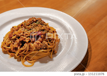 ミートソーススパゲッティの夕食 ミートソーススパゲッティの夕食 131211076
