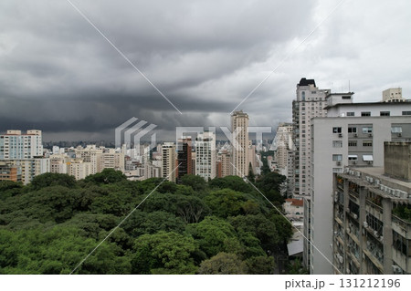 Cloudy skies over the urban landscape of Sao Paulo, Brazil Cloudy skies over the urban landscape of Sao Paulo, Brazil 131212196