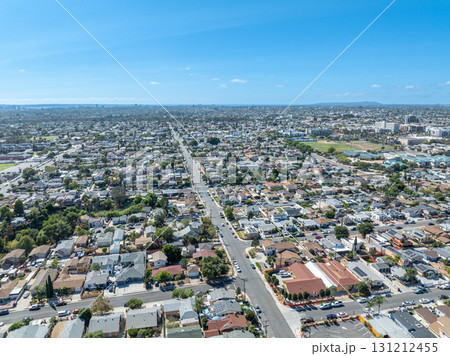 Aerial view of City Heights, San Diego, South California, USA Aerial view of City Heights, San Diego, South California, USA 131212455