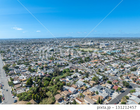 Aerial view of City Heights, San Diego, South California, USA Aerial view of City Heights, San Diego, South California, USA 131212457