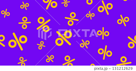 Discount percent pattern sale seamless background. Vector discount percentage offer wallpaper 131212629
