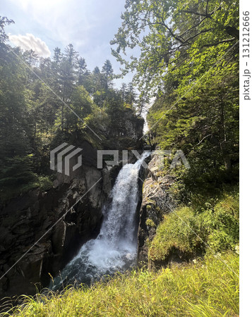 Exploring the stunning waterfalls at Pont d'Espagne in the Pyrenees mountains Exploring the stunning waterfalls at Pont d'Espagne in the Pyrenees mountains 131212666