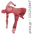 Dynamic movement captured in vibrant watercolor and ink artwork of a figure in action 131212847