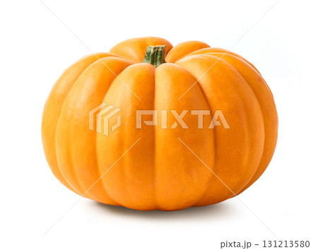 fresh ripe pumpkin isolated on white 131213580