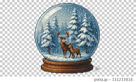 雪球裡的馴鹿與孩子 雪球裡的馴鹿與孩子 131213818