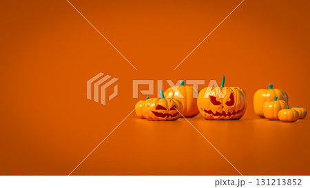The Pumpkin Jack for Halloween or Holiday concept 3d Rendering. The Pumpkin Jack for Halloween or Holiday concept 3d Rendering. 131213852