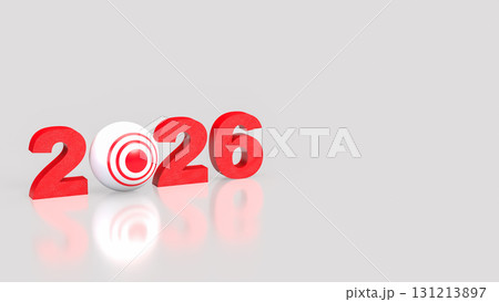 The 2026 red and target for Business concept 3d Rendering. The 2026 red and target for Business concept 3d Rendering. 131213897