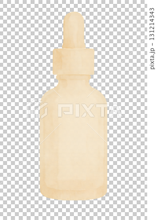 スポイト付き美容液ボトル 水彩イラスト PNG 透過背景 スポイト付き美容液ボトル 水彩イラスト PNG 透過背景 131214343