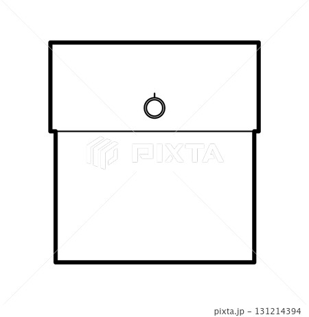 Patch Pocket with Flap technical fashion illustration. Flat apparel template front view. Women, men unisex style Patch Pocket with Flap technical fashion illustration. Flat apparel template front view. Women, men unisex style 131214394