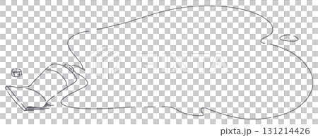Watercolor frame line drawing 131214426