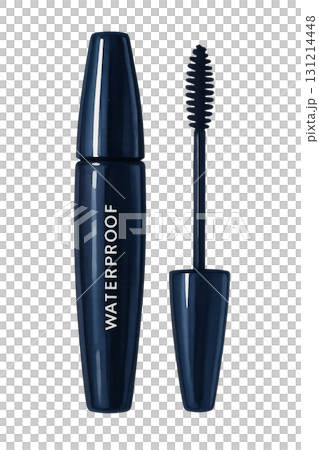 海軍睫毛膏瓶水彩插圖PNG透明背景 131214448