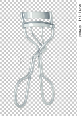 銀色睫毛夾水彩插畫PNG透明背景 131214856