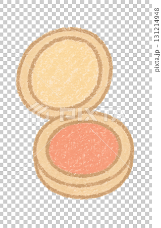 鮭魚粉紅臉頰緊湊水彩插畫PNG透明背景 131214948