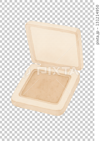 Beige square powder case watercolor illustration PNG transparent background Beige square powder case watercolor illustration PNG transparent background 131214950