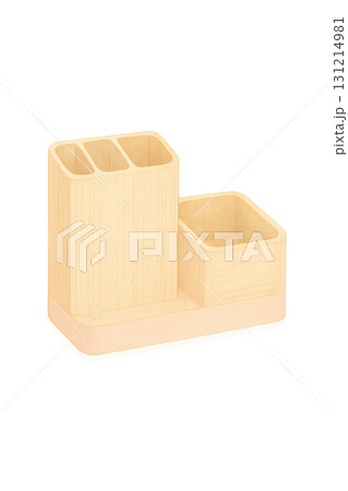 竹製オーガナイザー 水彩イラスト PNG 透過背景 131214981