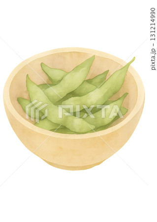 枝豆ボウル 水彩イラスト PNG 透過背景 131214990