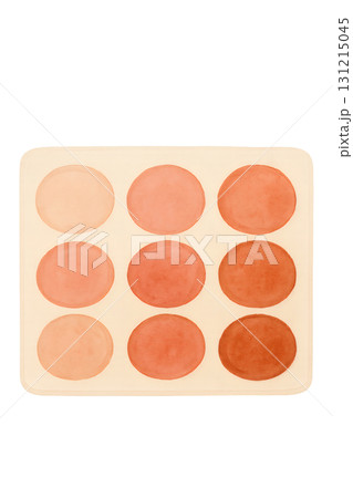 オレンジ系リップパレット 水彩イラスト PNG 透過背景 オレンジ系リップパレット 水彩イラスト PNG 透過背景 131215045