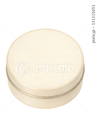 アイボリーカラーの缶ケース 水彩イラスト PNG 透過背景 131215051