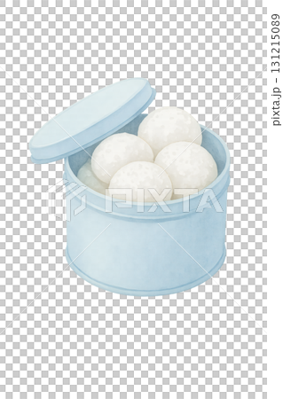 白い缶入りの丸いクッキー 水彩イラスト PNG 透過背景(斜め) 白い缶入りの丸いクッキー 水彩イラスト PNG 透過背景(斜め) 131215089