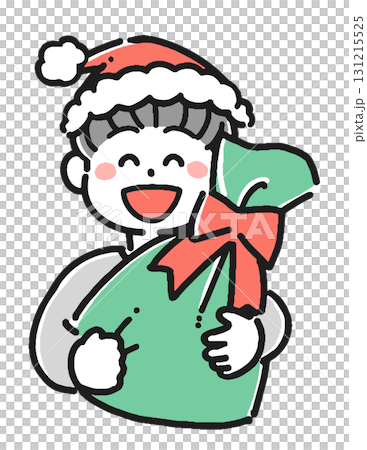 クリスマスプレゼントを持った男の子のイラスト クリスマスプレゼントを持った男の子のイラスト 131215525