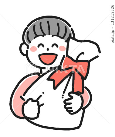 プレゼントを持った男の子のイラスト 131215526