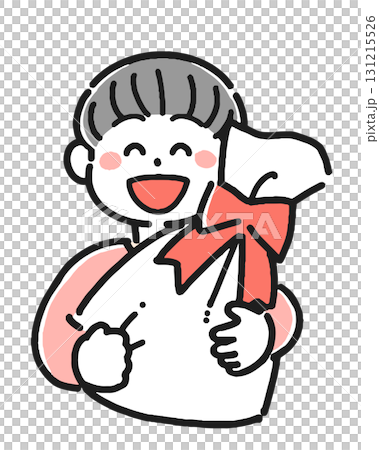 プレゼントを持った男の子のイラスト 131215526