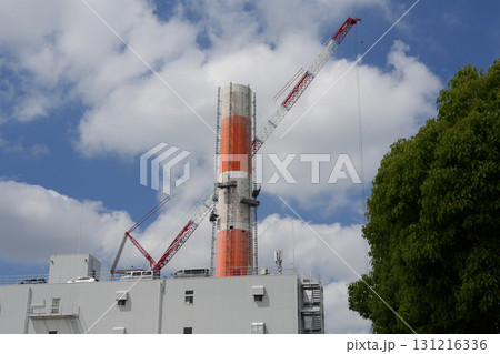 砂町水再生センター　煙突　解体工事　2024年5月 131216336