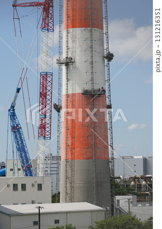 砂町水再生センター 煙突 解体工事 2024年5月 砂町水再生センター 煙突 解体工事 2024年5月 131216351