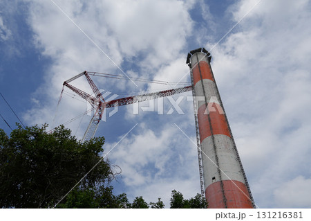 砂町水再生センター　煙突　解体工事　2024年5月 131216381